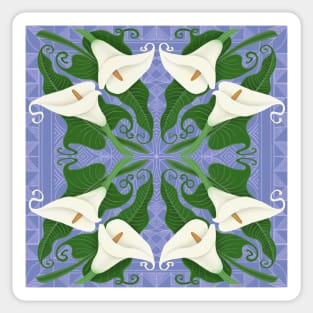Arum lilies - cameo Sticker